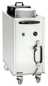 Plate dispenser, electrically heated