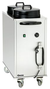 Plate dispenser, electrically heated
