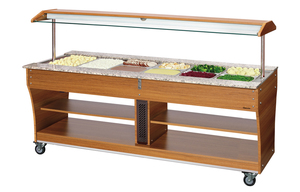 Carro buffet, caliente, 6x 1/1 GN