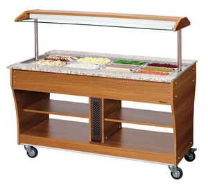 Carro buffet, caliente, 4x 1/1GN