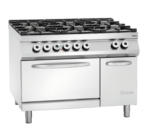 Cocina a gas 6F, HE 2/1GN, NS