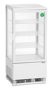 Mini vitrine réfrigérée 78 L, blanche