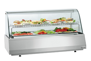 Vitrina refrigerada 3/1GN, curvada