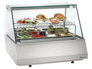 Vitrina refrigerada 2/1 GN, plana