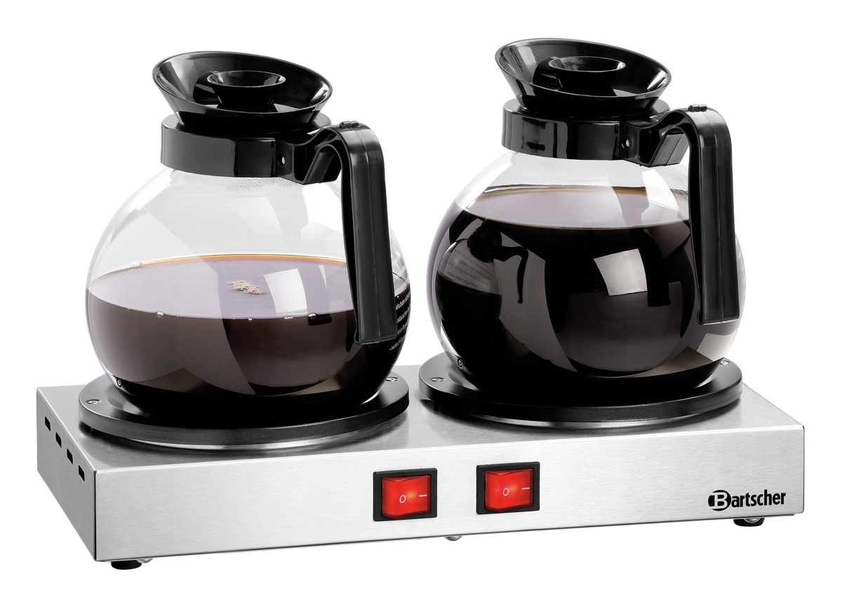 How hot does a coffee maker hot plate get?